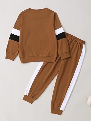 SOLY HUX/ Спортни Костюми с цветни блокчета за Малки Момчета, Есен облекло от 2 теми, Пуловер с дълги ръкави, Hoody и Панталони