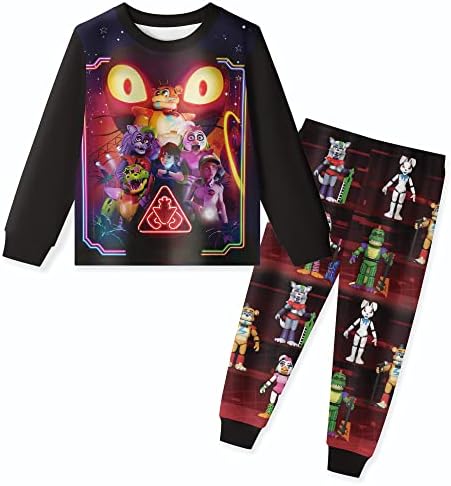 Комплекти с тениска и панталони Sun and Moon Monster за момчета, Детски топ и панталон от 2 теми, Дрехи за деца от 5-12 години