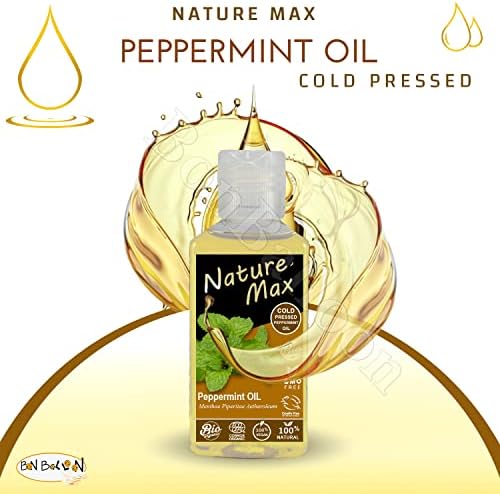Nature Max ментово Масло, Етерични масла от Органично Натурално Неразбавленное Чисто за грижа за косата, кожата и храните, Студено