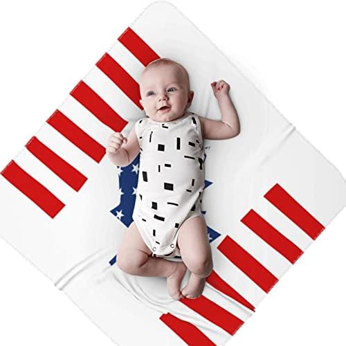 Детско Одеало с Флага на Американската и Канадската Приятелство, Като Одеало за Бебета, Калъф за Свободни Новородени, Обвивка на
