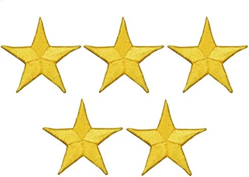 Набор от ивици с аппликацией като 5 звезди - Жълта икона 7/8 - Гали / Шият Ленти за дрехи, Сака, Панталони, Раници, Рокли, шапки, Кепок, Дънки