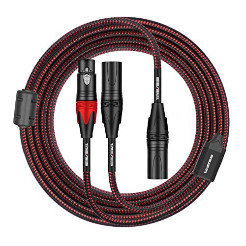 Аудио кабел TIMEYES XLR Y - 1 plug XLR до 1 штекеру XLR + 1 XLR адаптер за свързване на до гнездото Кабел микрофон - удължителен