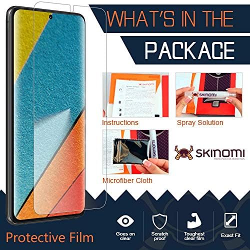 Защитно фолио Skinomi, съвместима с Samsung Galaxy S20 Plus (S20 + 6,7 инча) (комплект от 3 теми) (съвместим калъф) Бистра Антипузырьковая
