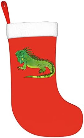 Ююй Голяма Игуана Коледен Отглеждане Празнична Украса Камина Окачен На Стелката 18 Инча(А) А) Чорапи