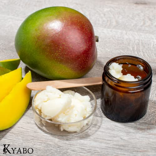 Kyabo Чисто масло от манго, Сурово органично и нерафинирано, без химикали, естествен овлажняващ средство за кожата, чудесно за самостоятелно приготвяне на масла за тя