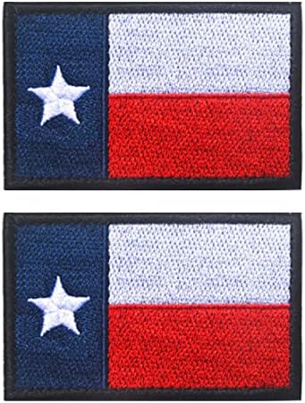 Antrix 2 БР., Обикновен Флаг на щата Тексас, Желязо Нашивка, Военен Тактически Значка, Емблема, Бродерия, Желязо Нашивка за Шапка, Раница, Яке, Тениска за Пътуване, Работн