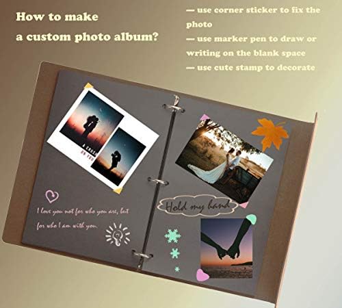 Кожен Албум за Албуми, Фото албум Направи си сам Книга на Паметта, 60 Страници, Карта на света, Албуми ръчно изработени за Пътуване,