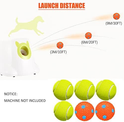 Специална топка за стартиране на тениса YEEGO DIRECT Dogs, безопасна играчка за домашни любимци за спорт и тренировки, 6 бр. Топки