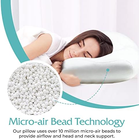 Възглавница Sobakawa ® Cloud Pillow™ с пълнеж от микрогранул - Възглавница от микрогранул Възглавница Оформяне на форми за врата и главата - Поддържаща възглавница за по-здр