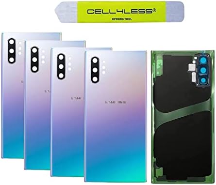 Комплект за подмяна на задното стъкло Cell4less за Galaxy Note 10 + Plus с предварително зададена обектива на камерата и лепило (Aura Glow)