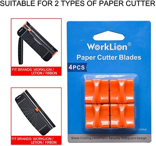 Сменяеми остриета за рязане на хартия WORKLION с автоматична система за защита Сменяеми остриета за рязане на хартия с формат A4 (4 опаковки)