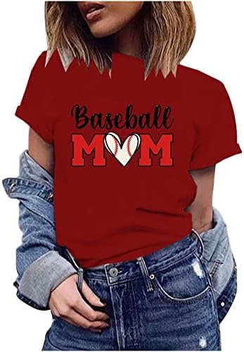 Дамски Бейзболна Риза за Мама, Риза Бейзболен сезон 2023, Бейзболна Подарък Тениска За Фенове, Casual Тениска С Къс Ръкав, Блузи