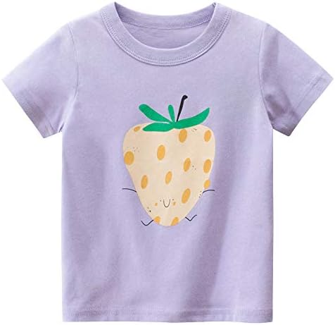 Тениски-туника с къс ръкав за малки момичета DEEKEY Toddler, 3 опаковки, Тениски с модел, Размер 2-7 години