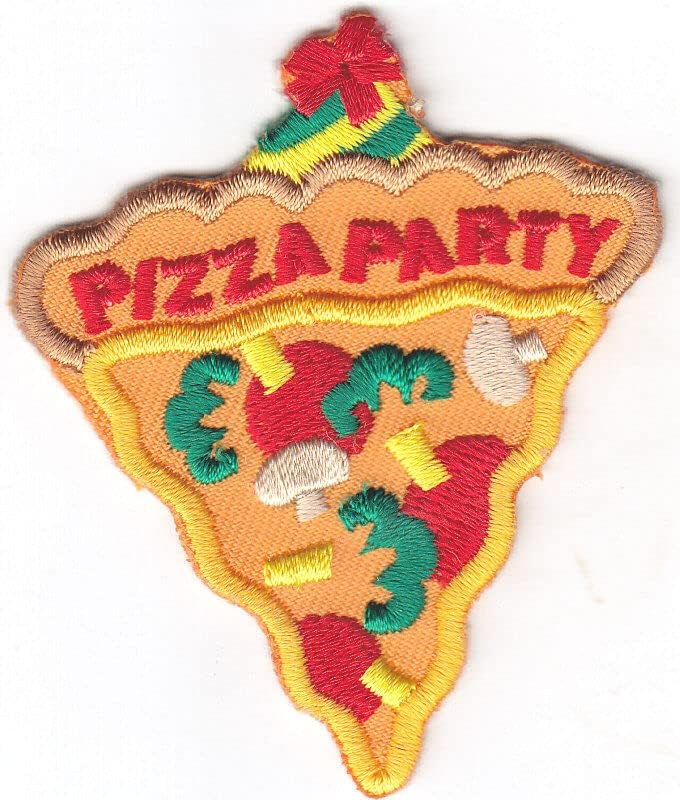 PIZZA PARTY Ютия На Нашивке С Бродерия За Пица Fopd