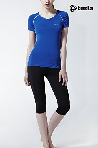 TSLA 2 Опаковки Женски Тренировъчни Тениски, Ризи с къс Ръкав, Абсорбиращи Влагата, За Активни Спортове, Занимания Във фитнеса