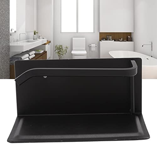 Скоба за Тоалетна Хартия, Черно Коррозионностойкий Модерен Дизайн Със Защита от Надраскване Държач за Тоалетна Хартия за Баня