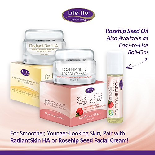 Life-Flo Чисто масло от семена на шипка | Органично и студено пресовано | Натурално масло от шипка за лице и възстановяване на кожата