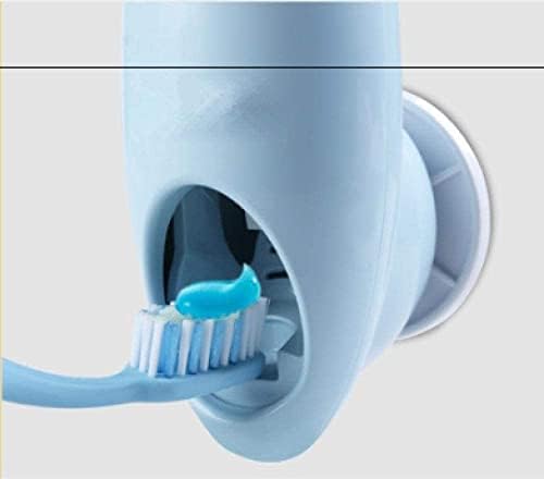 MXJCC 2 в 1 Автоматично Опаковка на Паста за зъби, Държач за Четка за зъби, богат на функции Стенни Сокоизстисквачка за Паста за зъби за Семейна Тоалетни, Баня (Цвят: бял)