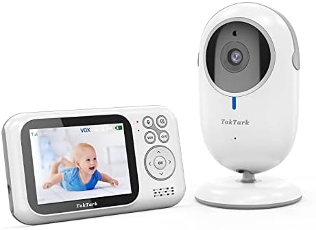 Видеоняня TakTark, Монитори BM611-GS с 3.2-инчов детски камери, Без Wi-Fi, Нощно виждане, 2-лентов звук, Сензор за стайна температура,