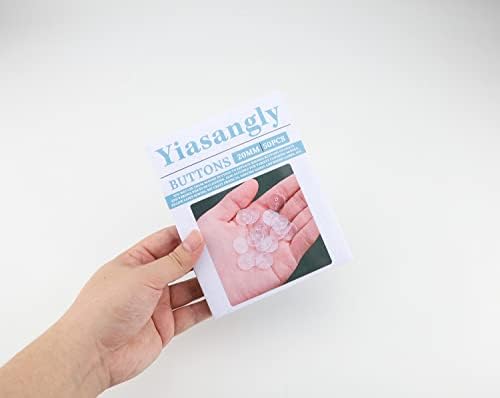 Yiasangly Кръгли Копчета от прозрачна смола, 20 мм, Аксесоари за шиене на дрехи със собствените си ръце, Апликации от копчета за
