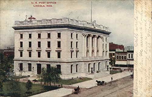 Пощенската служба на САЩ Линкълн, Небраска, Северна Каролина Оригиналната Антични Картичка 1907 г.