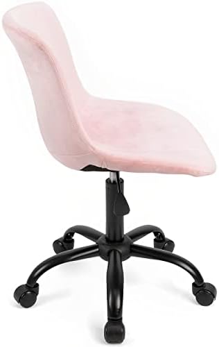 FlamingoCasa Модерен Малък Офис стол без подлакътници, комплект от 2 стола, Ергономичен стол за спални, домашен кабинет, Чертане,