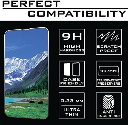 Umbrel — [Двойна опаковка] Защитно фолио за екрана на iPhone 13 Pro Max - 6,7 инча, [2 защитни фолиа, изработени от закалено стъкло]