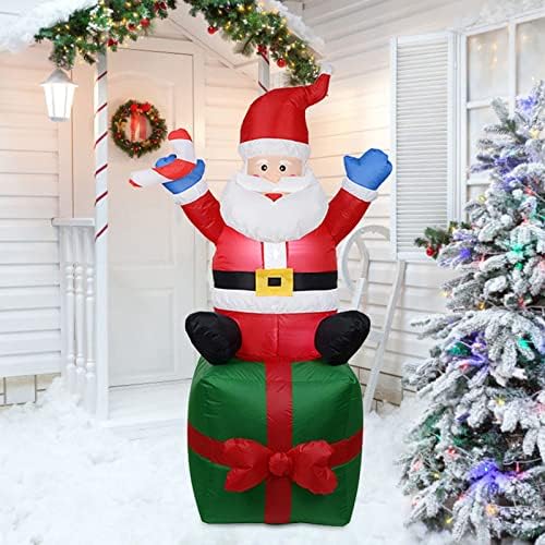 Коледни Надуваеми Играчки Дядо Коледа, Украса за Коледно парти с Воздуходувкой, Трансформатор, led подсветка, Заземляющей вилица