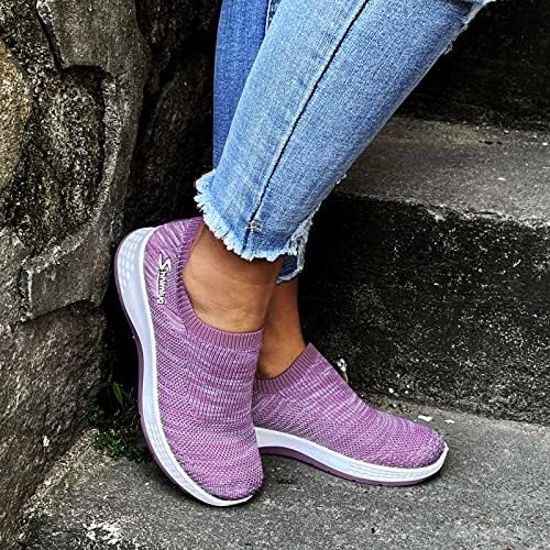 Маратонки Дамски Спортни Дишащи обувки обувки от Плат за Жени Окото Маратонки за Бягане Пешеходни Маратонки за Жени