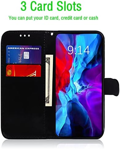 AQX за Oneplus Nord N10 5G Флип калъф с Отделение за карти, една Чанта-портфейл със защитно фолио за екрана и камера, Държач за карти, Противоударная Поставка за карти