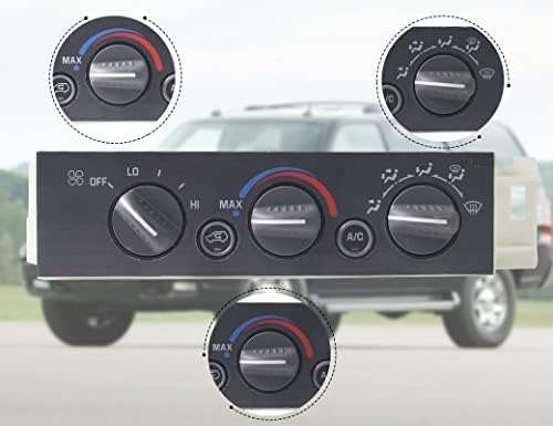 Aumzong 599-007 Ключ за управление на климатик отопителя, панел на модула за управление на климатик Без ключ дефоггера на задното стъкло, съвместимо с модели на Cadillac Chevy GMC