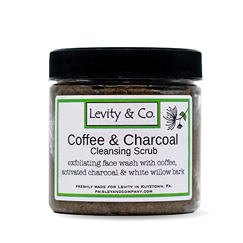 Levity & Co. - Кофейно-въглероден скраб за лице, Естествено почистващо средство за жени и мъже, Отшелушивающее средство за измиване