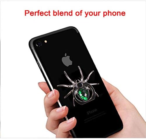 Поставка за пръстени за мобилен телефон, Държач за пръстите и Поставка с Паучьим дизайн, Съвместима с Универсални Таблета iPad, Смартфон iPhone X 6 6S 7 8 Plus Samsung Galaxy S7 S8 S9 Note 9