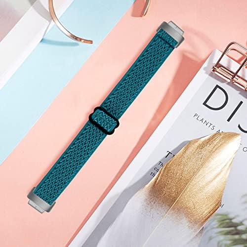 【3 опаковки】 Еластична каишка за часовник, който е Съвместим с Fitbit Inspire 3, Тъкани Меки Найлонов Спортен Дишаща Гривна, Разменени Жена Мъж за Fitbit Inspire