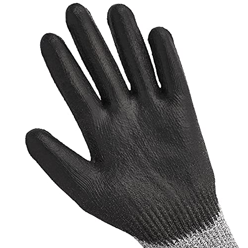 Ръкавици KLEENGUARD G60 EN Level 5 с антиоксидантна полиуретанова боя с покритие, Устойчиви на гумата (98238), Черен, XL, 12 Двойки / пакет 1 Пакет