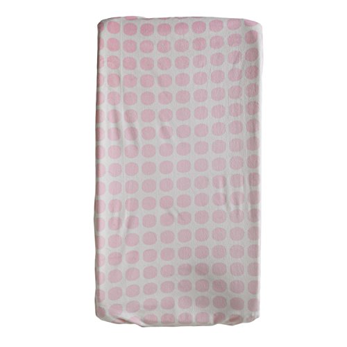 Калъф за пеленального маса Living Textiles – Розово на точки – Трайна промяна на маса, безопасен и нежен за детската кожа, може