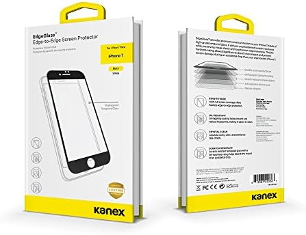 Защитно фолио от стъкло Kanex EdgeGlass от край до край за Apple iPhone 7 Plus – Черен
