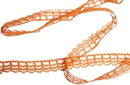 Винтажное Дантелено рокля за Младоженци с тапицерия от лента, Завързана на Petrana, Направено със собствените си ръце, И Край с ширина 12 мм M0158 (Orange (на 5 метра))