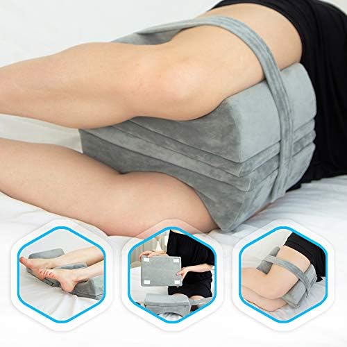 Възглавница за коленете на Flexicomfort за страничните спални места - Подвижни слоеве пяна с ефект на памет за настройка на дебелината