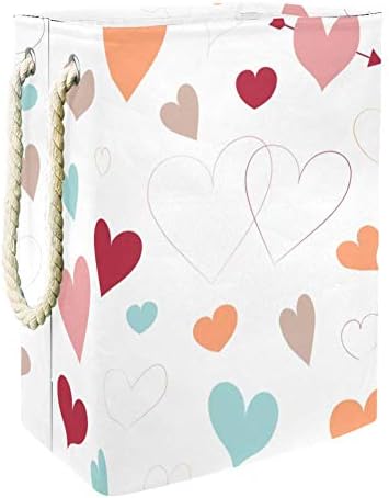 Unicey Valentine Hearts Водонепроницаемое Складное Кофа за дрехи с Коша за Бельо за Детска Стая, Спалнята, Детската