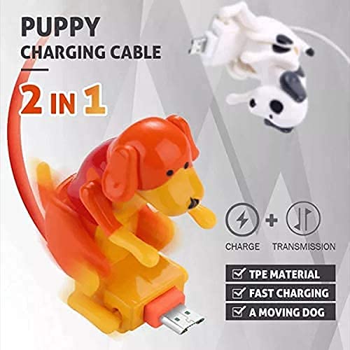 TSWDDLA Кабел за бързо зарядно устройство със забавна Горбатящейся куче, преносим кабел За зареждане бездомна кучета, USB-кабел