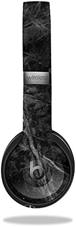 Корица MightySkins, съвместима с Beats by Dr. Dre Solo 3 Wireless - Черен Мрамор | Защитно, здрава и уникална Vinyl стикер | Лесно