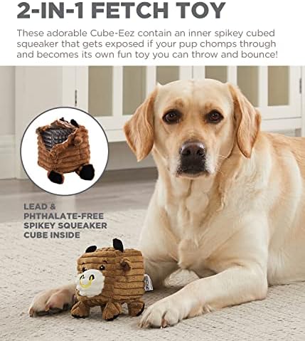 Кубче за кучета Outward Hound Cube-Плюшен играчка за кучета EEZ Buffalo 2-в-1