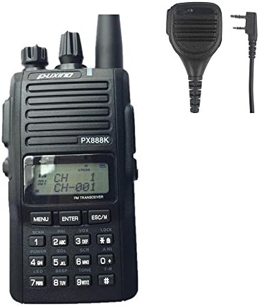 Двухдиапазонное джобно двустранно радио PUXING PX-888K (черно) с безплатен високоговорител и микрофон