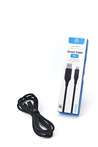 Смарт кабел apias ™ от USB A до C USB, предназначен само за зарядно за телефон, който защитава автономна работа на кабел за Android Type-C 6,5 фута / 2 метра в найлонов оплетке, здрав