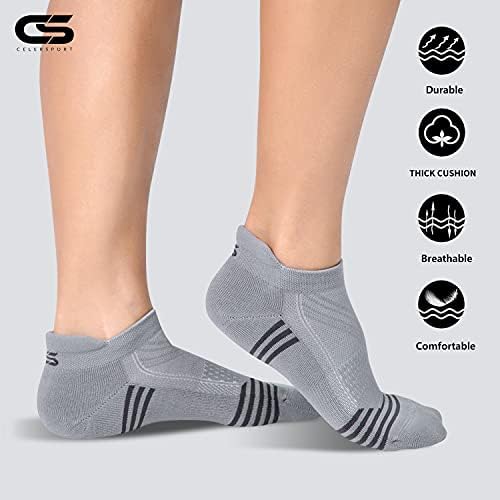 CelerSport 6 Опаковки Мъжки Чорапи за бягане на Щиколотках С Ниско деколте, Спортни чорапи