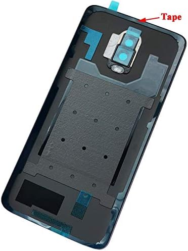 ubrokeifixit за OnePlus 6T Дело Задната част на Стъклена Врата на Кутията Замяна за OnePlus 6T A6010 A6013 LTE 6,41 (огледално-черен)