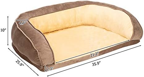 HOBBYZOO36 Легло за кучета от Средни и Големи размери от Гъба и Полипропилен с висока якост памук, Легло за Кучета и Диван за домашни