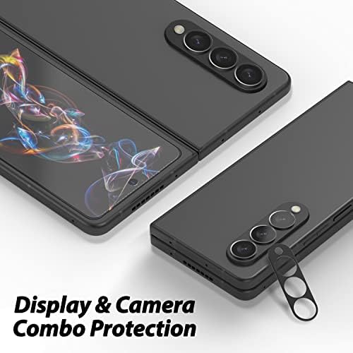 [Нова линия] Защитно фолио за екрана Whitestone EZ Стъкло за Galaxy Z Fold 4 2022, Защитен слой от закалено стъкло с пълно покритие [Лесна инсталация] Защита за фотоапарат 1 опаковк?