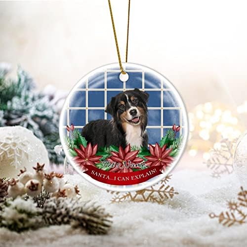 Коледен Керамични Украшение на Дядо коледа, Аз Мога да Обясня на Кучето Бибулл На Поръчката Си Собачье Името на Коледна Украса за